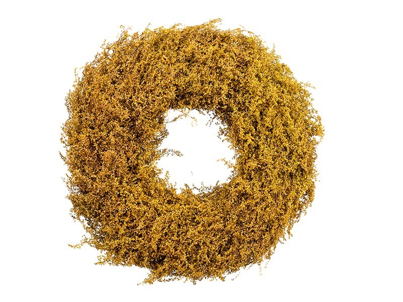 Veniec z trávy, zelený, 34x34x8,5 cm