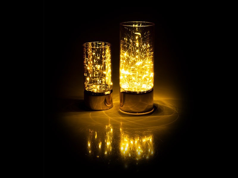 Sada 2ks LED dekorácie s reťazou, LED20, 7x15,8x20 cm