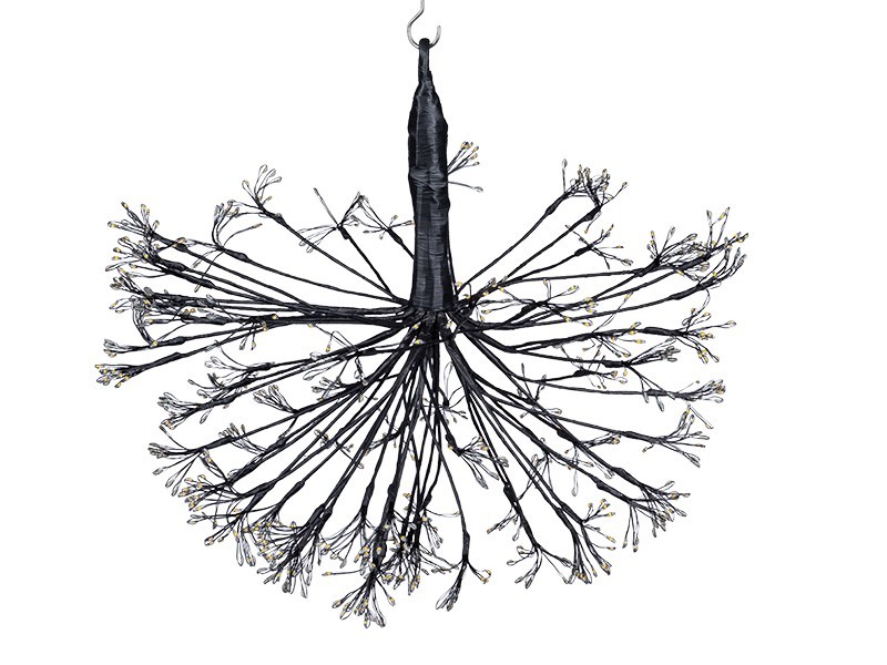 Závěsná LED koule s paprsky, černá, 50 cm, venkovní - foto 2 Závěsná LED koule s paprsky, černá, 50 cm, venkovní