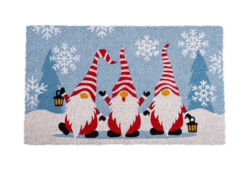 Vianočná rohožka - Škriatkovia, 45x75 cm