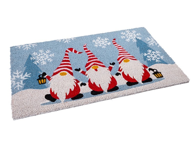 Vianočná rohožka - Škriatkovia, 45x75 cm