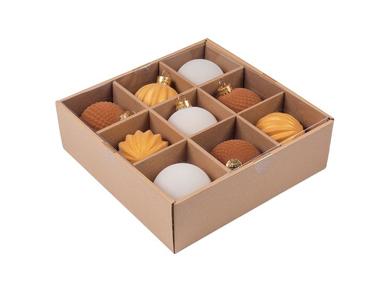 Vánoční sametové koule, mix barev, 9x80 mm