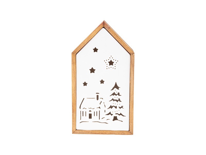 Keramická dekorácia z dreva 9,5x6x17,5 cm, LED