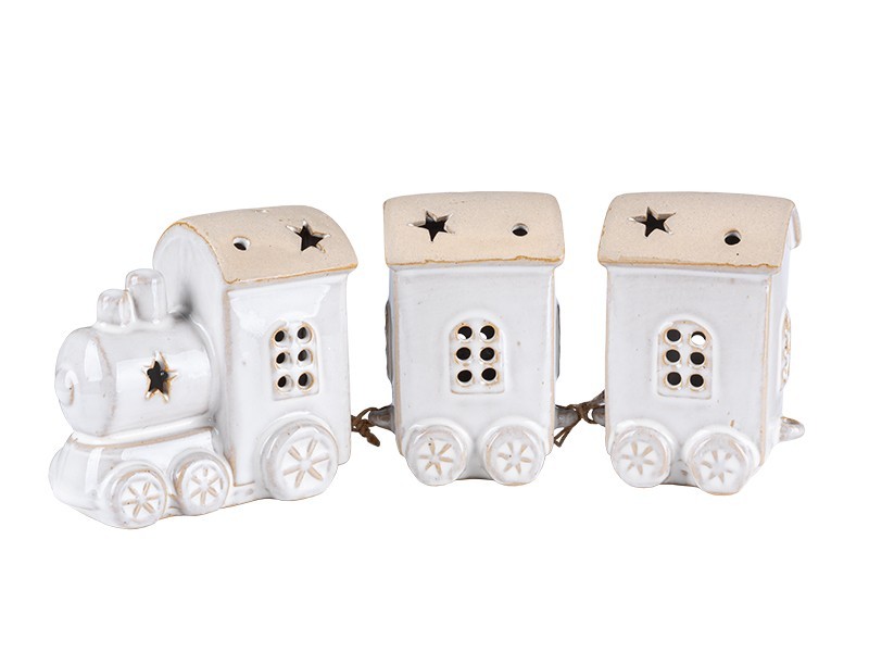 Keramický vláček 24,5x6,5x9,5 cm, LED