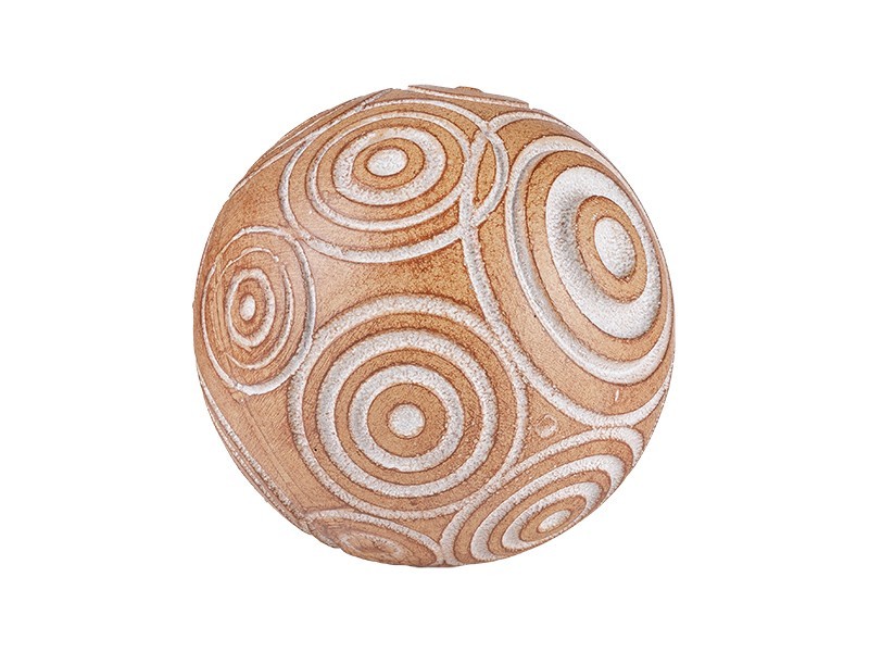 Drevená dekoratívna guľa 9,5x9,5x9,5 cm