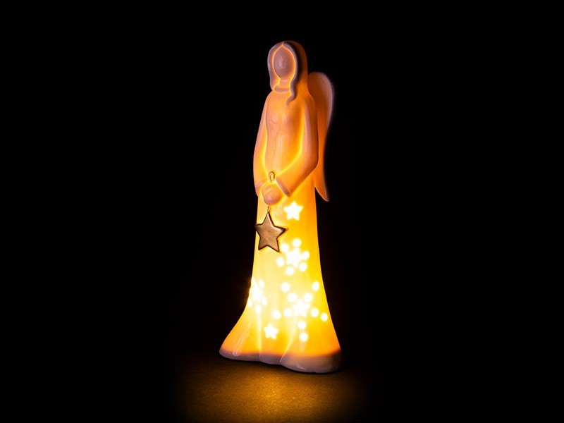 Anděl s hvězdou, 9,5x6x22,5 cm - foto 1 Anděl s hvězdou, 9,5x6x22,5 cm