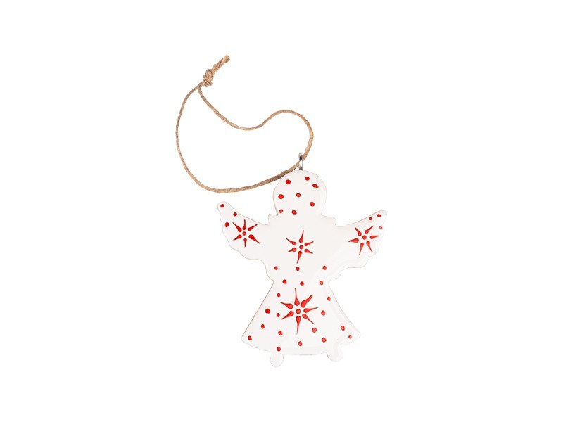 Anděl z mangového dřeva, 8x9 cm