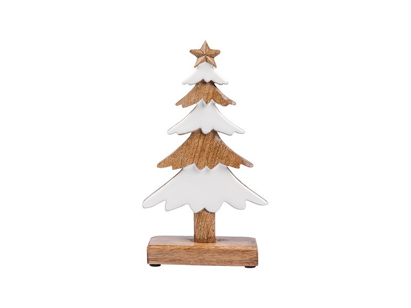 Stromek, severský, mangové dřevo, 3 ks, 11,50x20, 14,25x24,75,17,50x28,50 cm