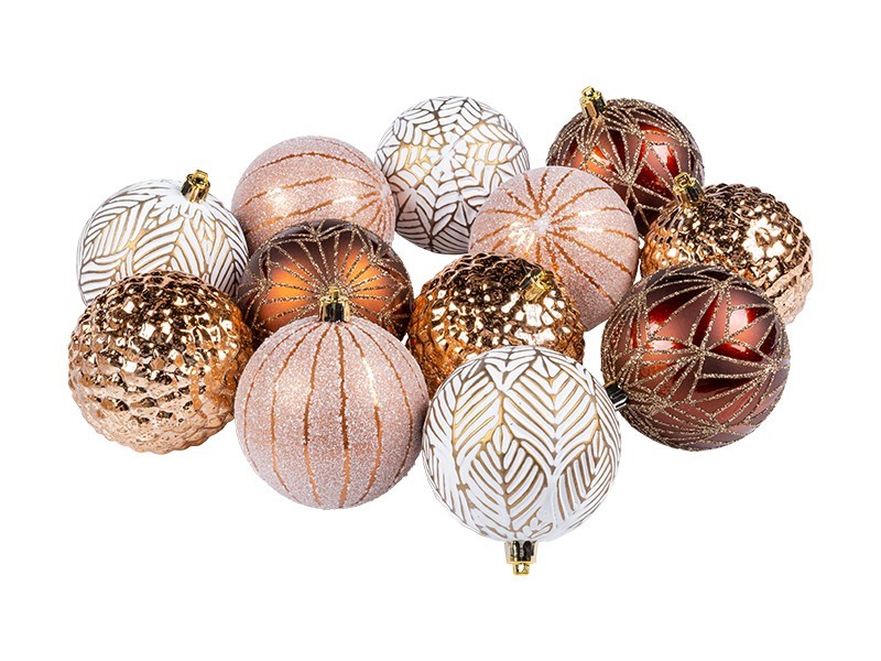 Vánoční koule, severský set, 12x80 mm - foto 1 Vánoční koule, severský set, 12x80 mm