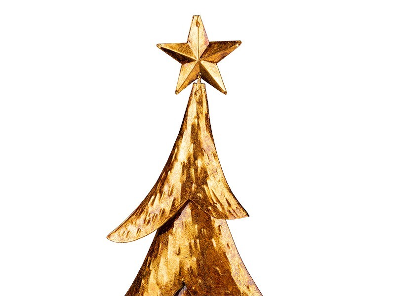 Veľký kovový strom, zlatý 54x15x94 cm