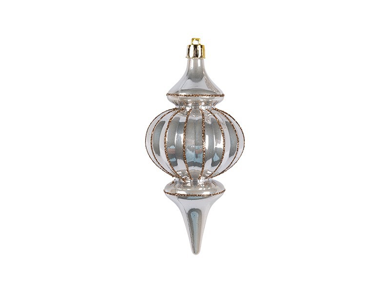 Vianočná ozdoba so zlatým dekórom, 3x140mm