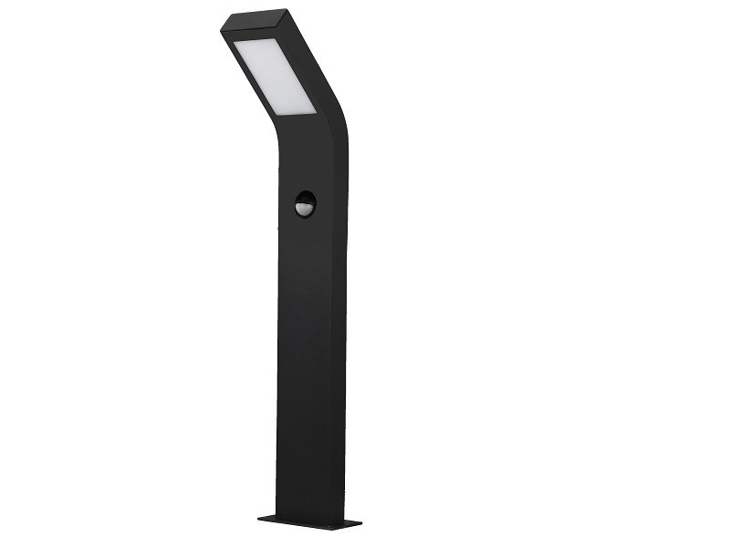 Stĺpikové elektrické osvetlenie Vinci, čierna - foto 1 Vonkajšie stĺpikové svietidlo s čidlom Vinci