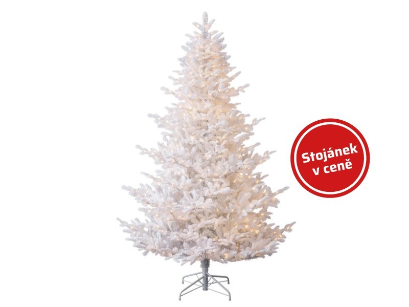 Jedľa DELUXE LED, biela, 210 cm - foto 1 Jedľa DELUXE LED, biela, 210 cm