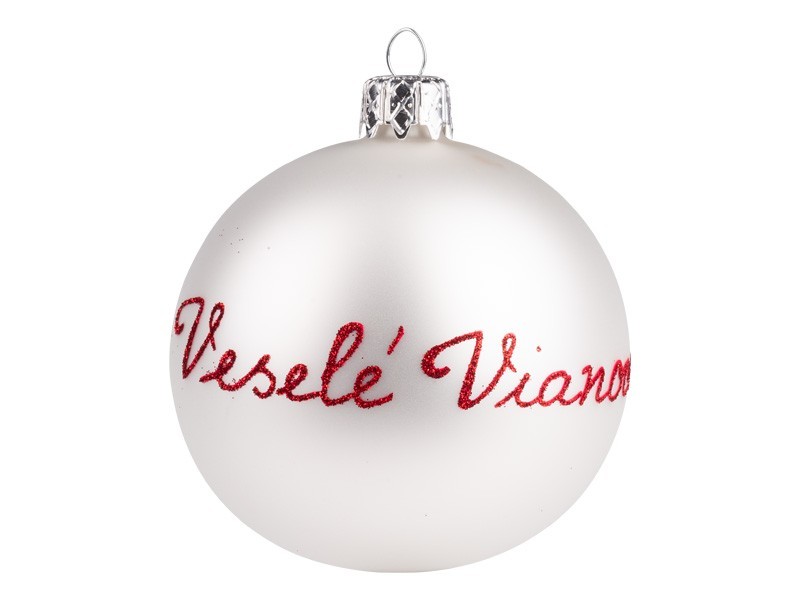 Guľa "Veselé Vianoce" ČESKÁ VÝROBA