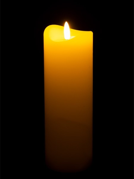 Vosková sviečka LED, 7x20 cm