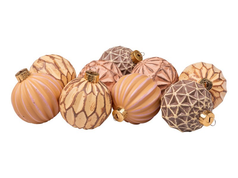 Vánoční koule Rustic, 9x80 mm