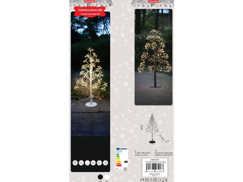 Svtelný stromček LED, čierny , 60cm, vonkajší - foto 3 Svtelný stromček LED, čierny , 60cm, vonkajší