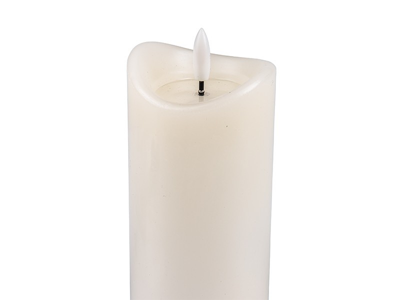 Vosková svíčka s LED, 9x10cm