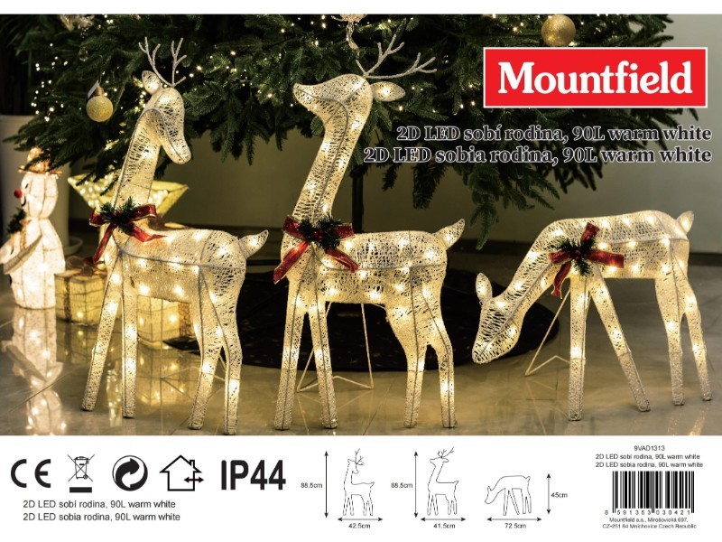 2D LED sobia rodina, 90L warm white