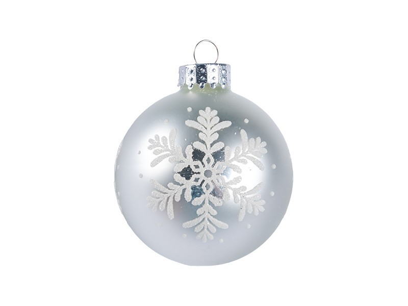 Vianočné gule, zimné motívy, 4x80mm