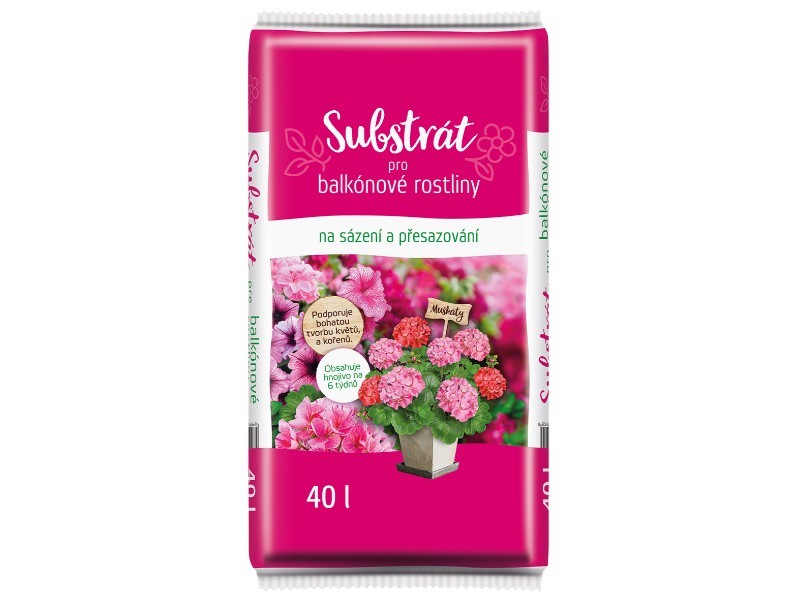 Substrát pro muškáty 40l Forestina