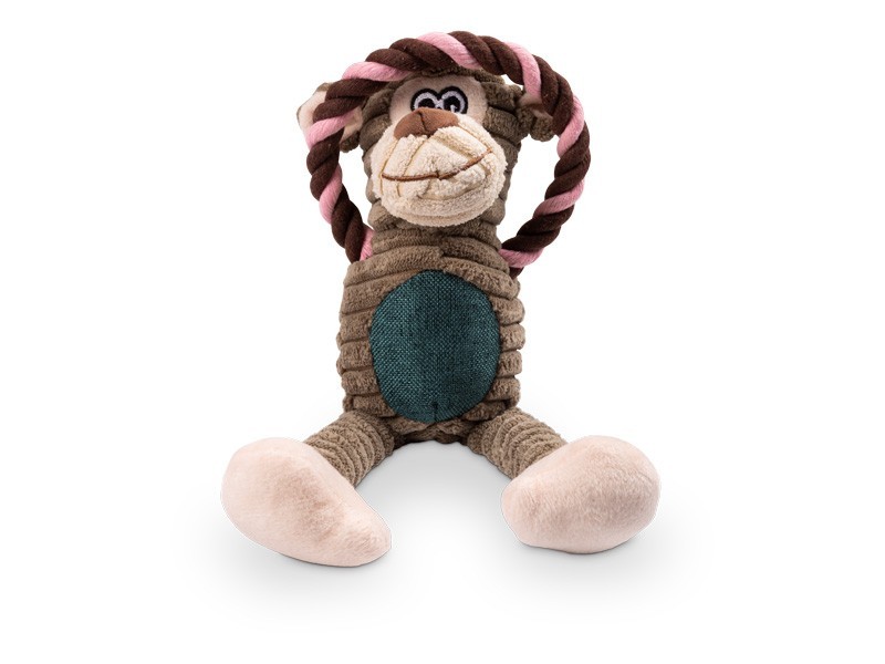 Plyšová hračka s povrazom opice pre psov - foto 1 Plyšová hračka s povrazom opice pre psov