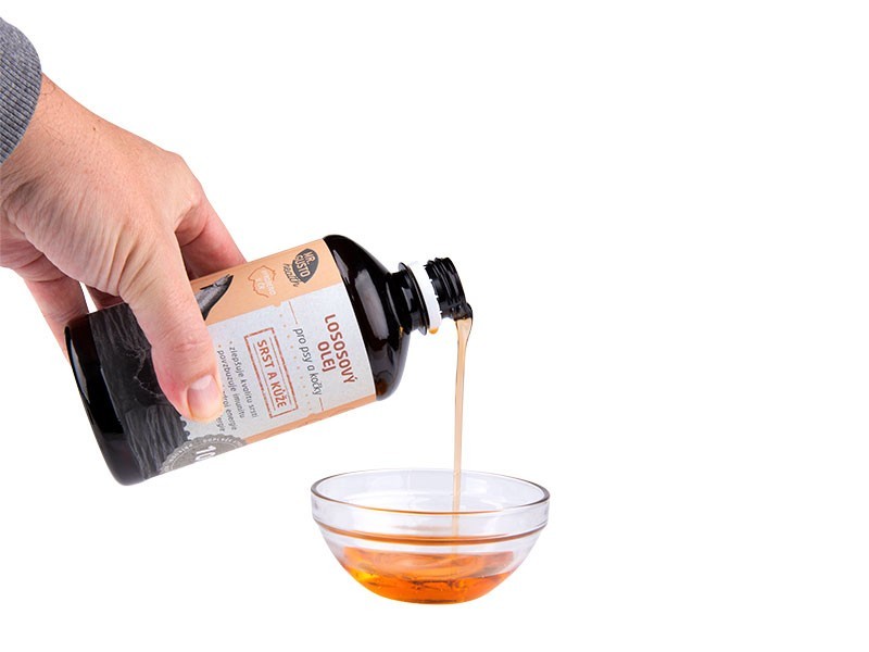 Lososový olej pre psov a mačky 500ml - foto 2 Lososový olej pre psov a mačky 500ml