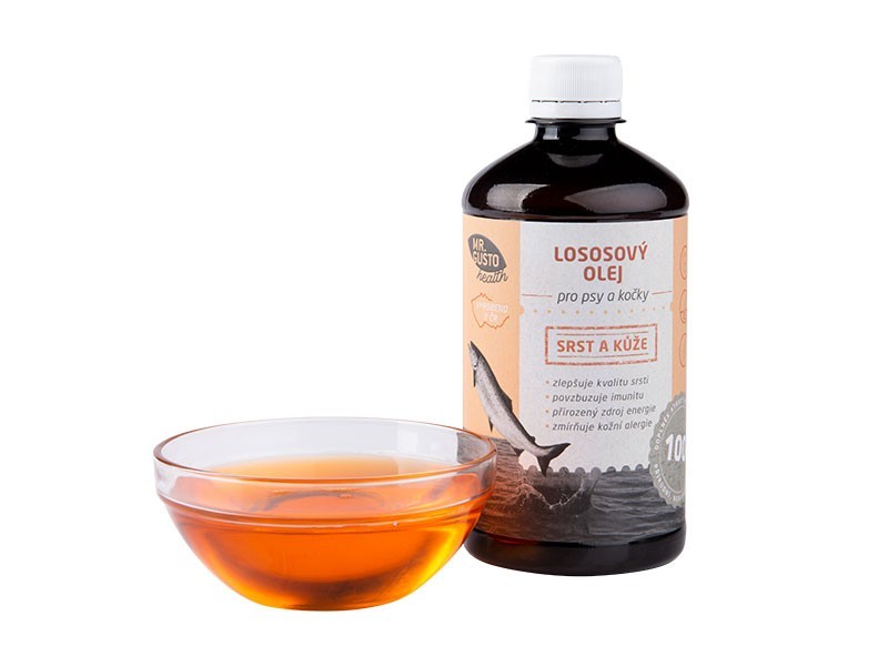 Lososový olej pre psov a mačky 500ml - foto 3 Lososový olej pre psov a mačky 500ml