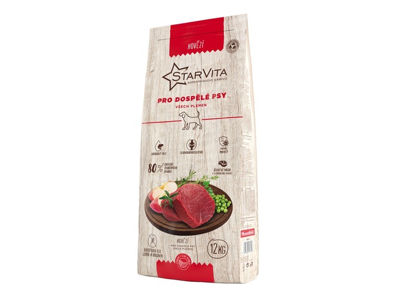 Starvita granule pro dospělé psy hovězí 12kg