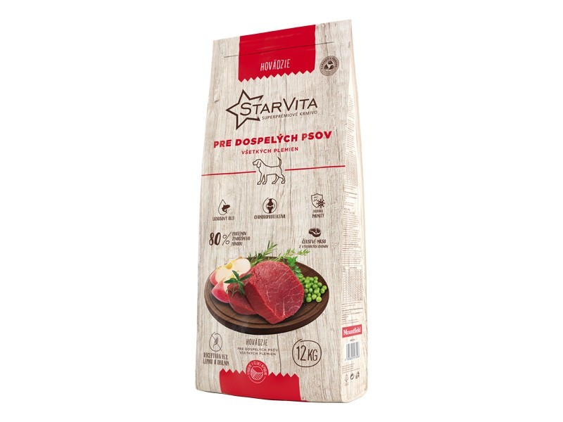 Starvita granule pro dospělé psy hovězí 12kg
