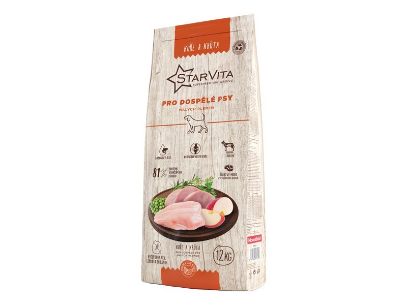 Starvita granule pre psy malých plemien kuracie, morčacie 12kg - foto 1 Starvita granule pre psy malých plemien kuracie, morčacie 12kg