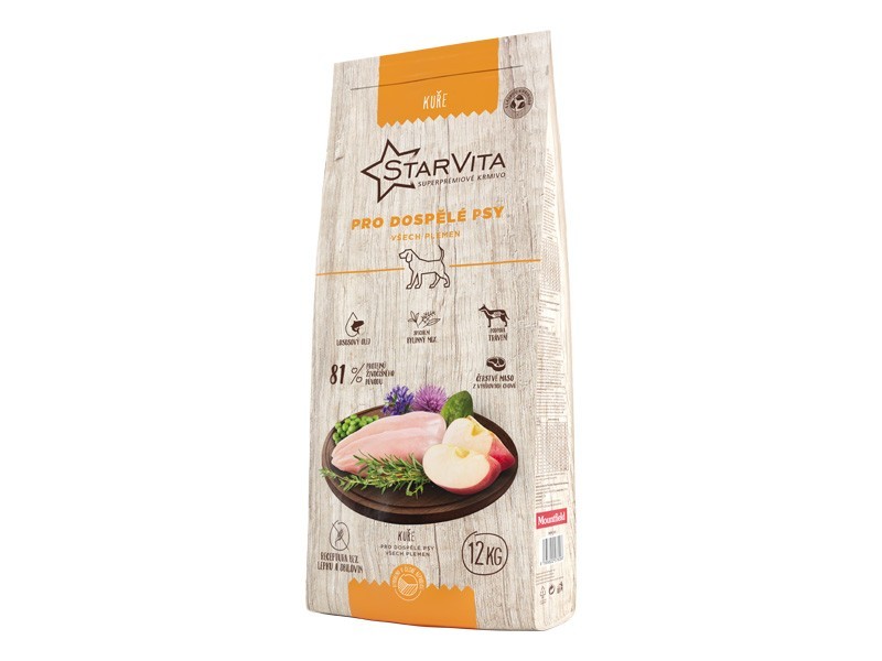 Starvita granule pro dospělé psy kuře 12kg - foto 1 Starvita granule pro dospělé psy kuře 12kg