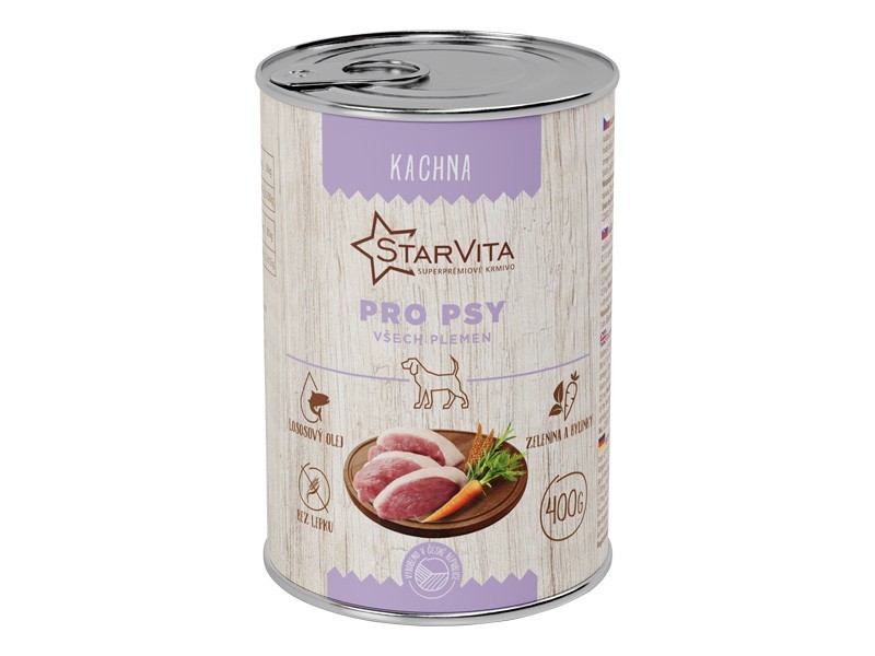 Starvita konzerva pro psy kachna 400g