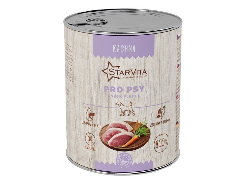 Starvita konzerva pro psy kachna 800g