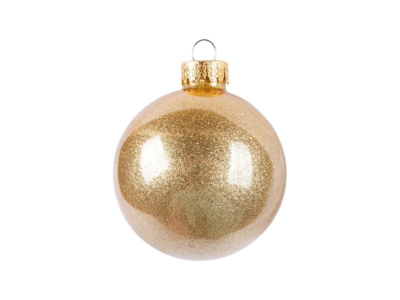 Tradičné vianočné gule s trblietkami, 9x80mm
