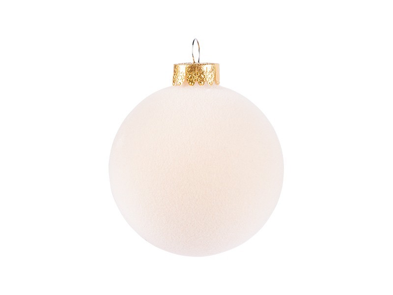 Vánoční sametové koule, mix barev, 9x80 mm