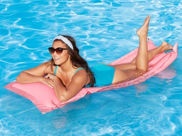 Nafukovací lehátko do vody starorůžové 168x61x23cm