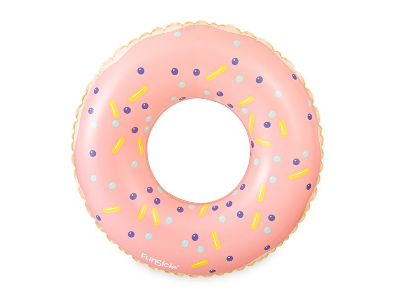 Nafukovací kruh Donut Strawberry 79x22cm