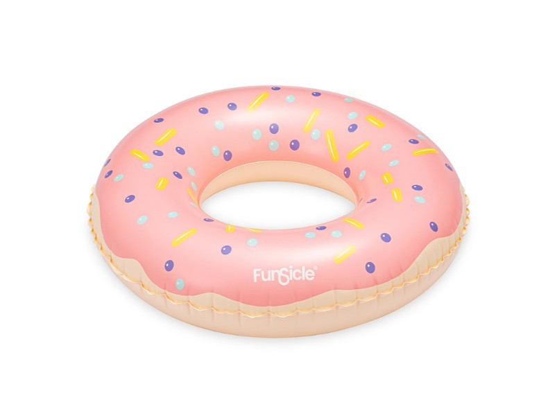 Nafukovací kruh Donut Strawberry 79x22cm