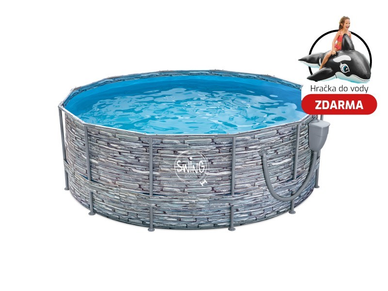 Bazén Swing FRAME Stone 3,66x1,22m, Skimmer mount Bazén Swing FRAME Stone 3,66x1,22m, Skimmer mount