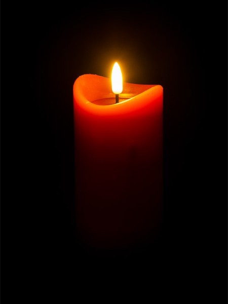 Voskové svíčky LED, sada 4 ks,7x10,7x12,50,7x15,7x20 cm