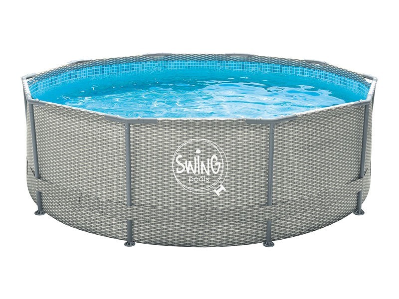 Bazén SWING FRAME Ratan svetlý 3,05x0,91m,pevný rám