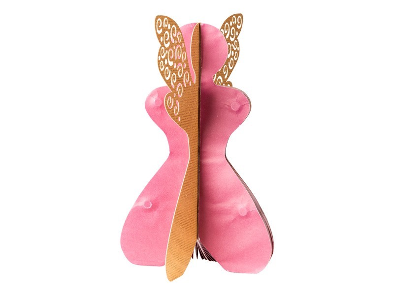 Bordový papierový anjel 30 cm