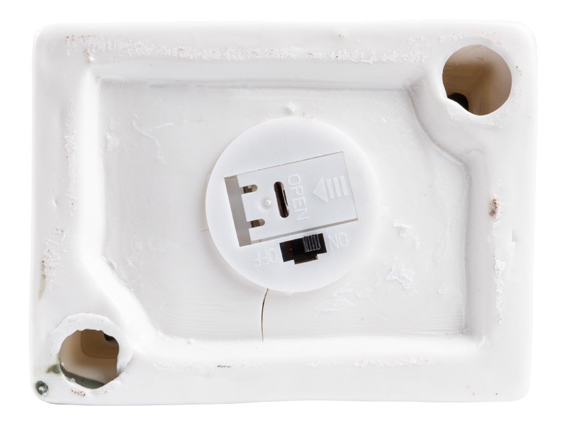 Keramický domček so zelenou strechou 12x8,3x16,3 cm LED