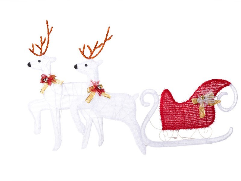 LED Sobí záprah so saňami, 90LED, vonkajšie