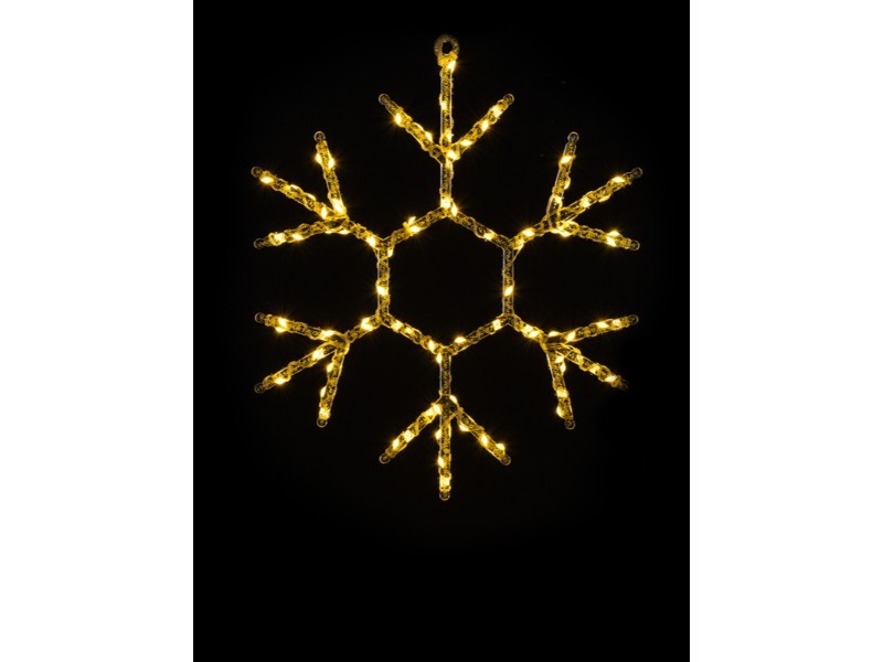 Závesná snehová vločka LED 35 x 42 cm
