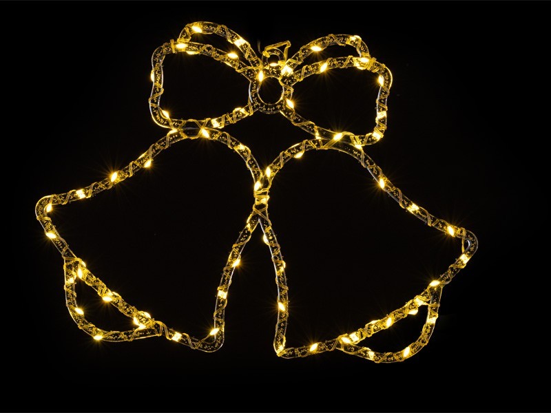 Závesné vianočné zvončeky LED 43 x 32,5 cm