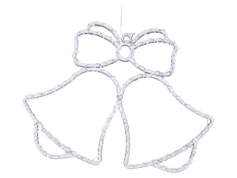 Závesné vianočné zvončeky LED 43 x 32,5 cm