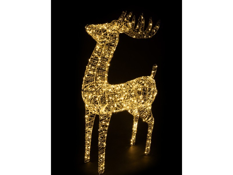 Jeleň strieborný LED 48,5x22x78x cm, 450 LED, vonkajší