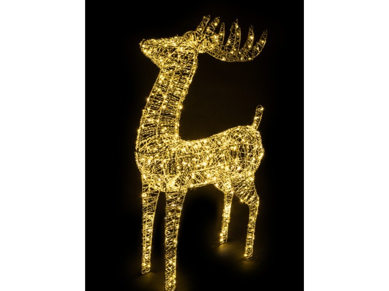 Jeleň strieborný LED 48,5x22x78x cm, 450 LED, vonkajší